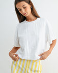 White Short Sleeve Crop T-Shirt