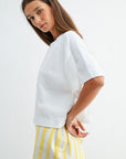 White Short Sleeve Crop T-Shirt