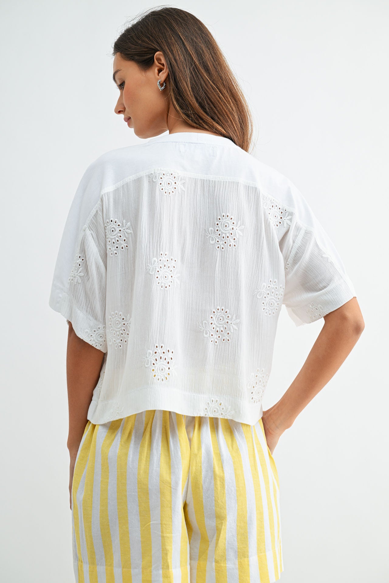 White Short Sleeve Crop T-Shirt