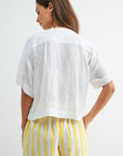 White Short Sleeve Crop T-Shirt