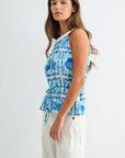Aqua Crochet Halter Neck Top