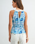 Aqua Crochet Halter Neck Top