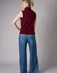 Raisin sleeveless turtleneck sweater
