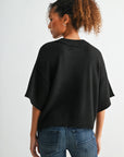 Black Plus-Size Broome Crop Sweater