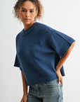 Cadet Blue Plus-Size Broome Crop Sweater