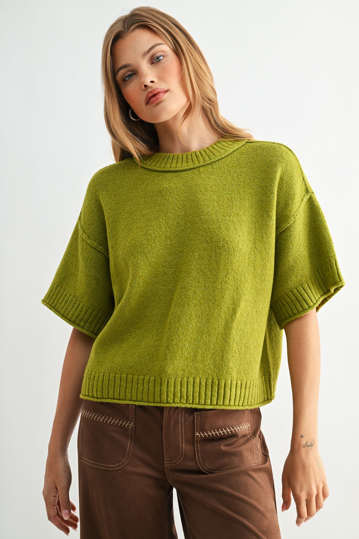 Cypress cropped broome sweater