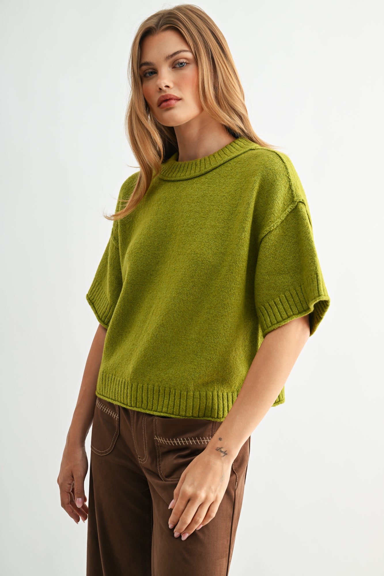 Cypress cropped broome sweater