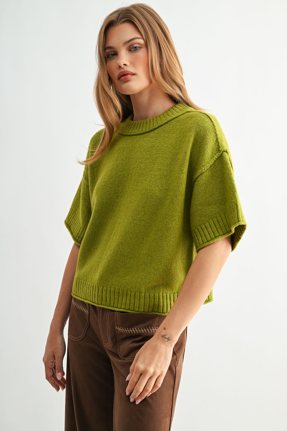 Cypress cropped broome sweater
