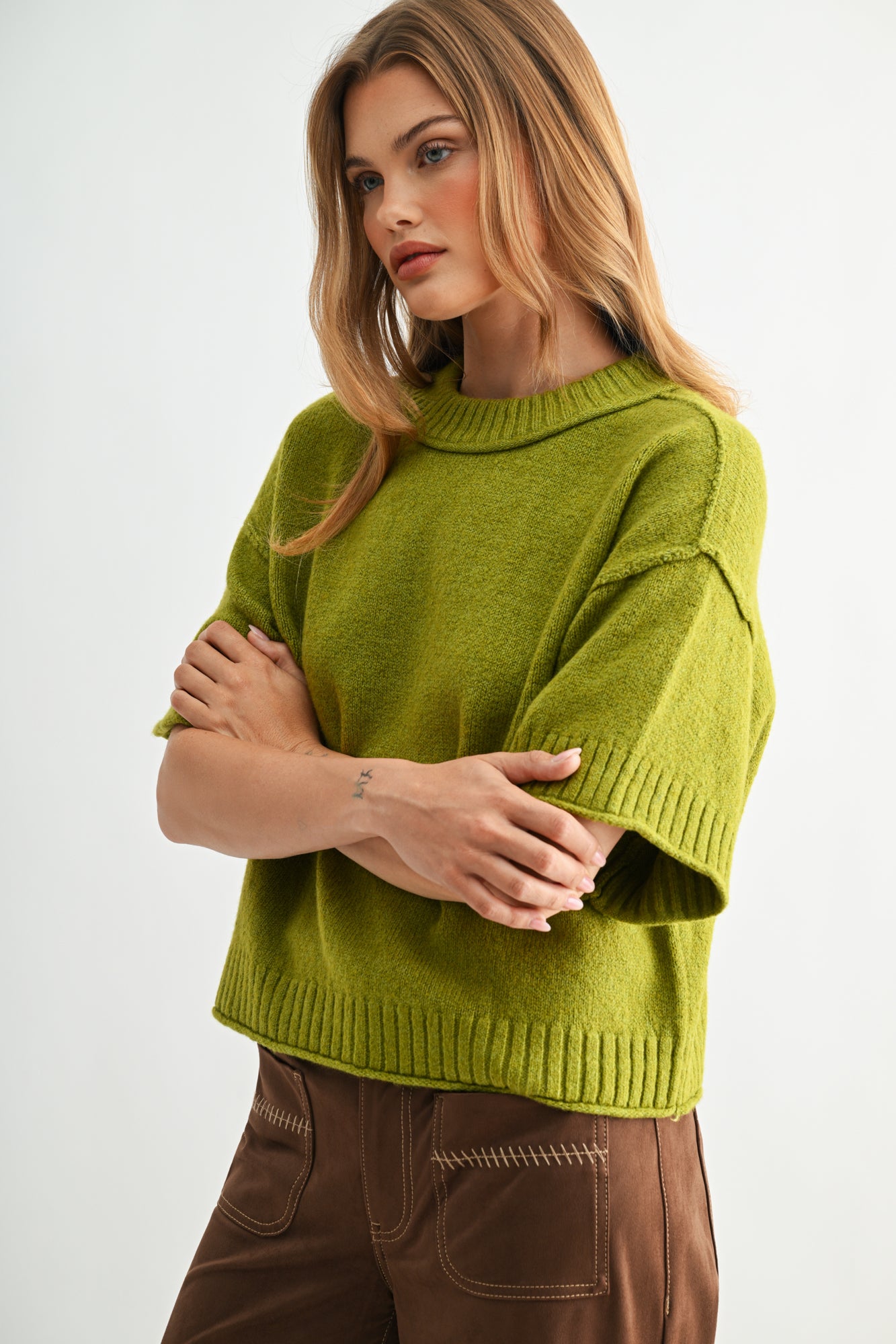 Cypress cropped broome sweater