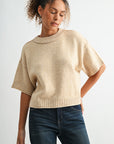 Khaki cropped broome sweater