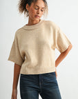 Khaki cropped broome sweater
