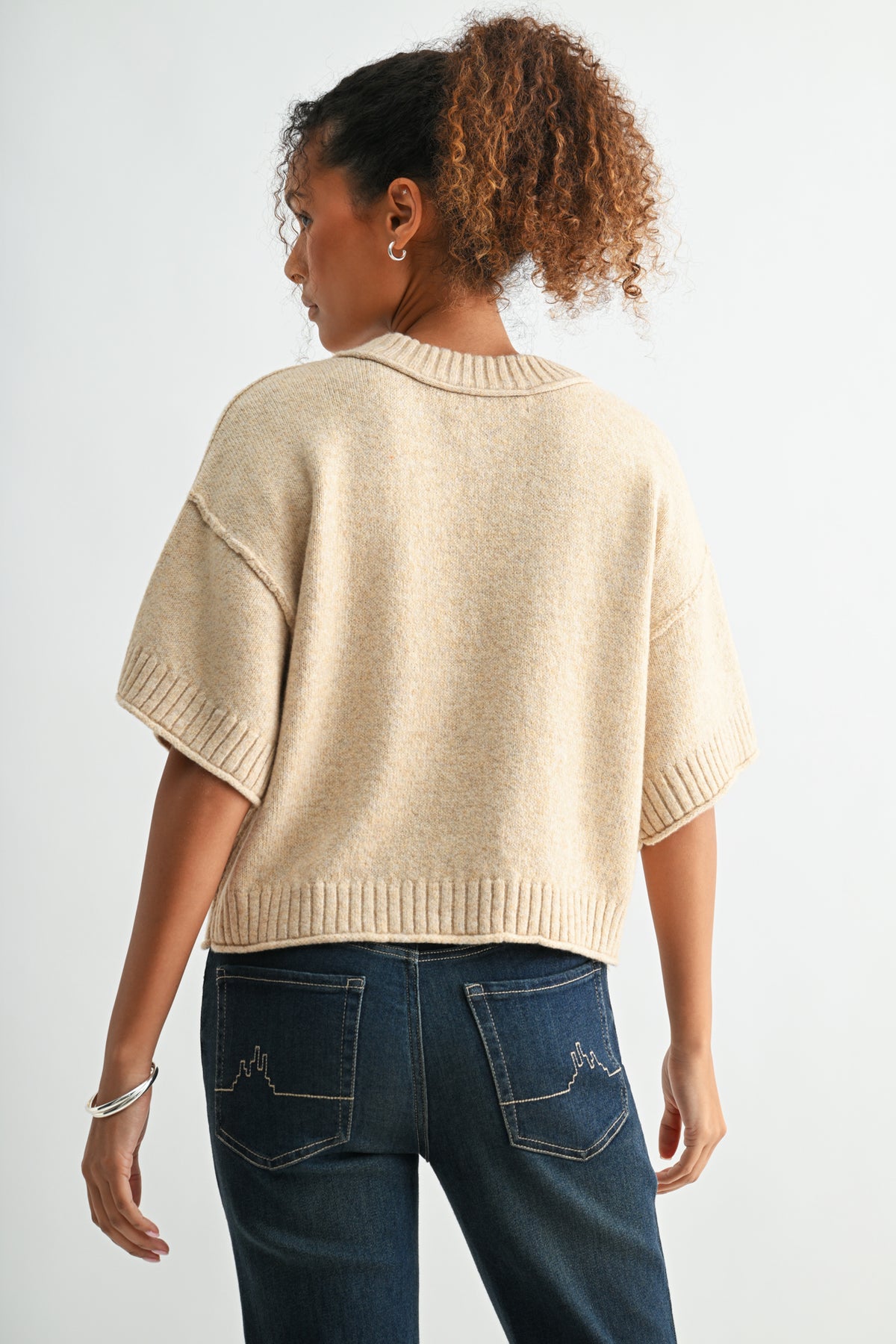 Khaki Plus-Size Broome Crop Sweater
