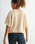 Khaki cropped broome sweater