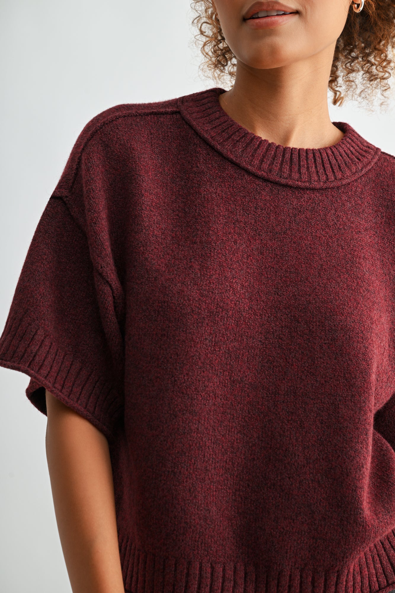 Raisin cropped broome sweater