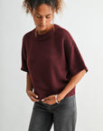Raisin cropped broome sweater
