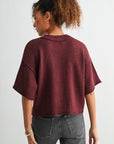Raisin cropped broome sweater
