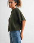 Olive Plus-Size Broome Crop Sweater