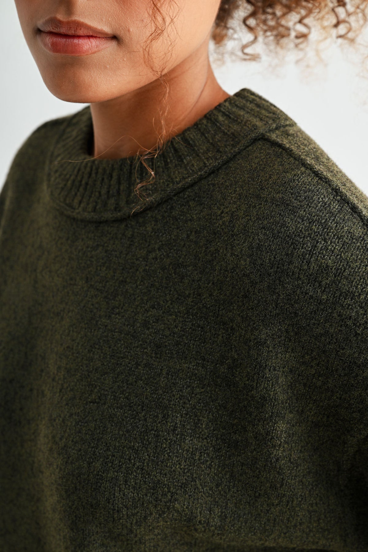 Olive Plus-Size Broome Crop Sweater