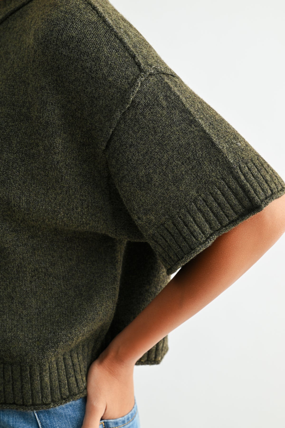Olive Plus-Size Broome Crop Sweater