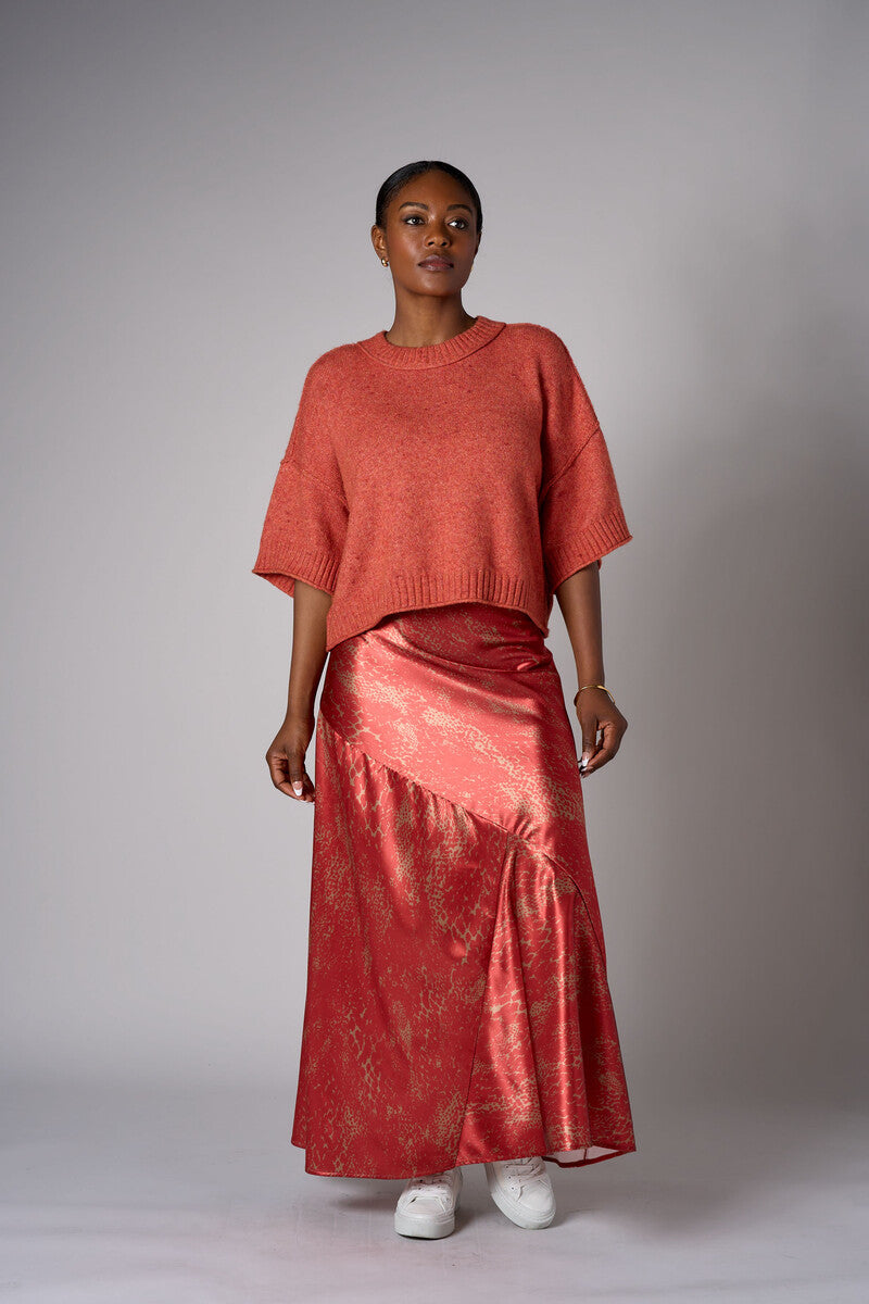Tea Rose cropped broome sweater