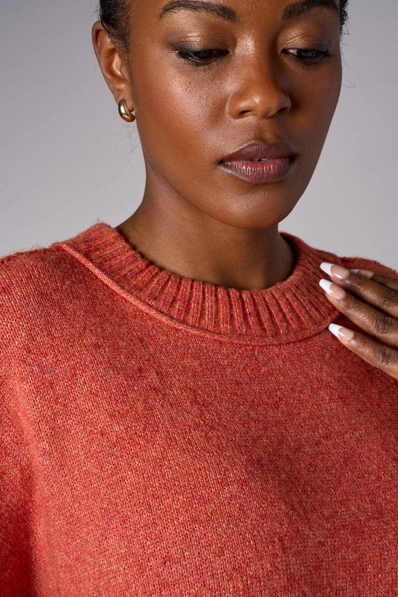 Tea Rose cropped broome sweater