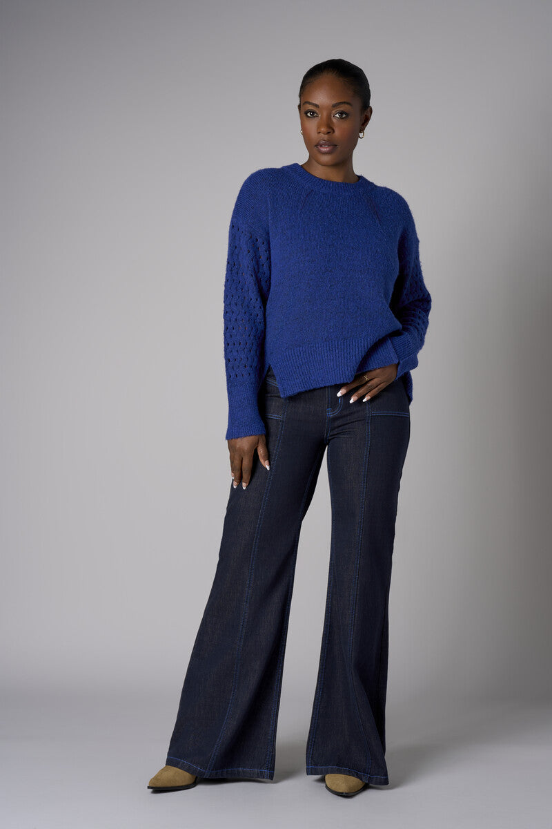 Twilight Long Sleeve Open-Work Sweater