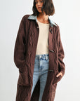 Denim Collar Cardigan