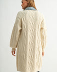Parchment Denim Collar Cardigan