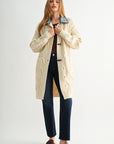 Parchment Plus-Size Denim Collar Cardigan