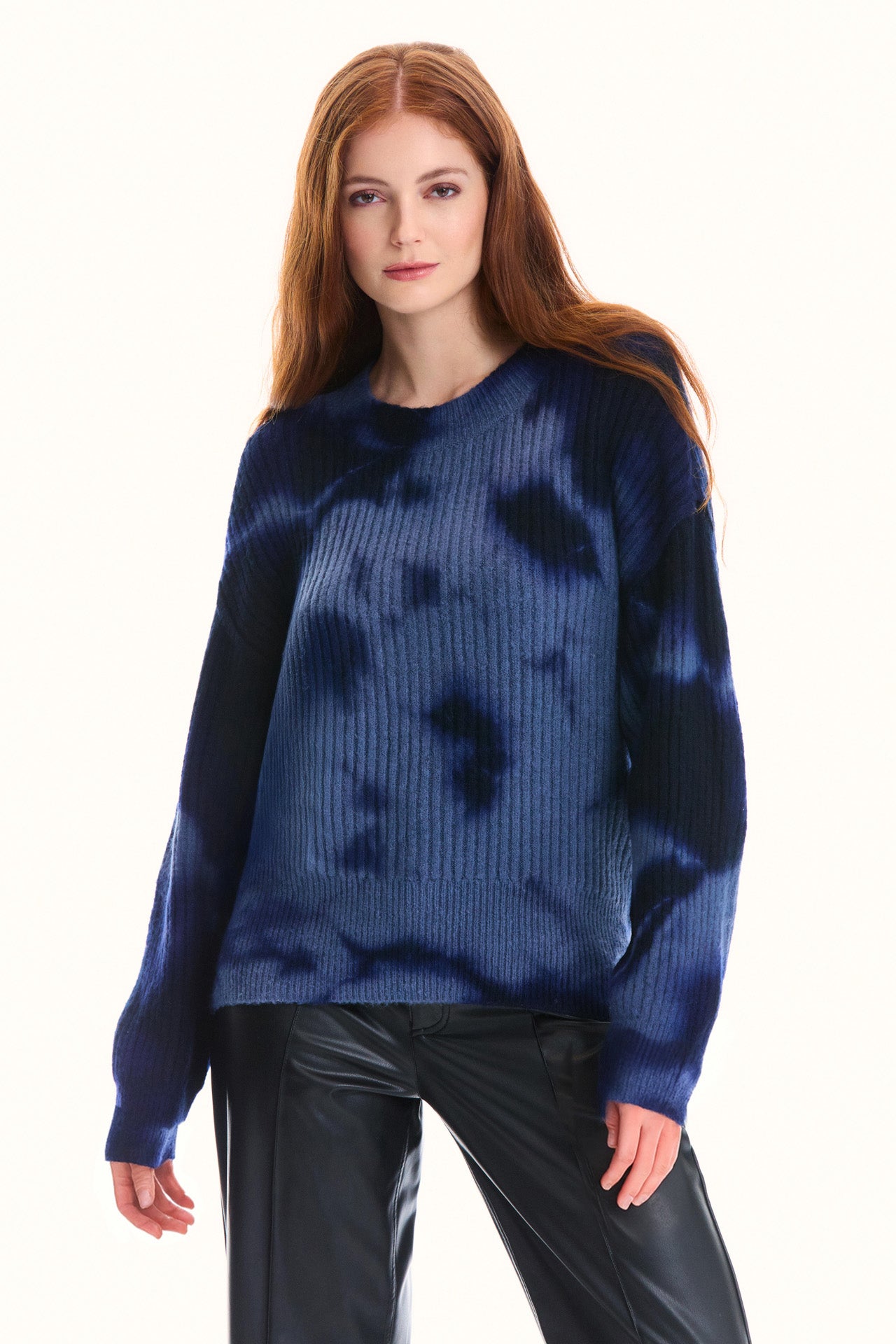 Midnight Long Sleeve Tie-Dye Sweater