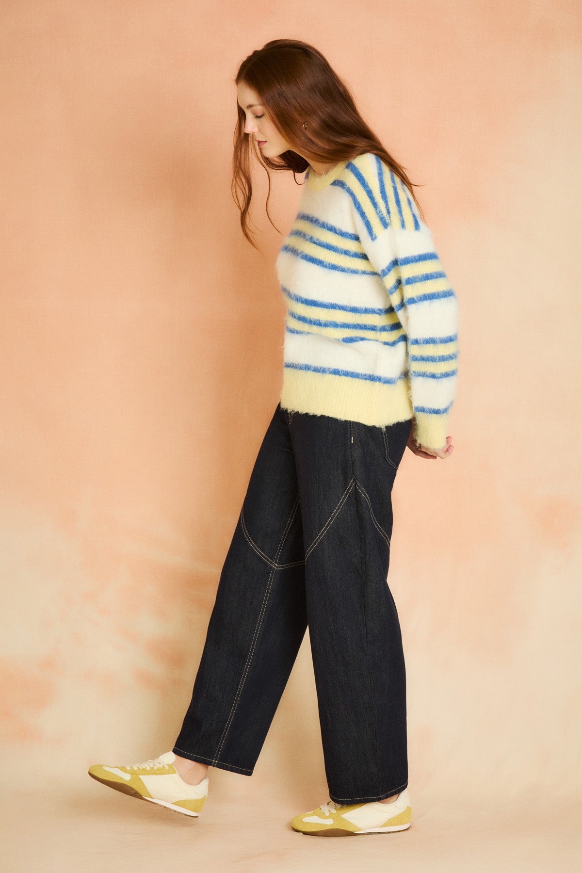 Sunlight Long Sleeve Crew Neck Striped Sweater