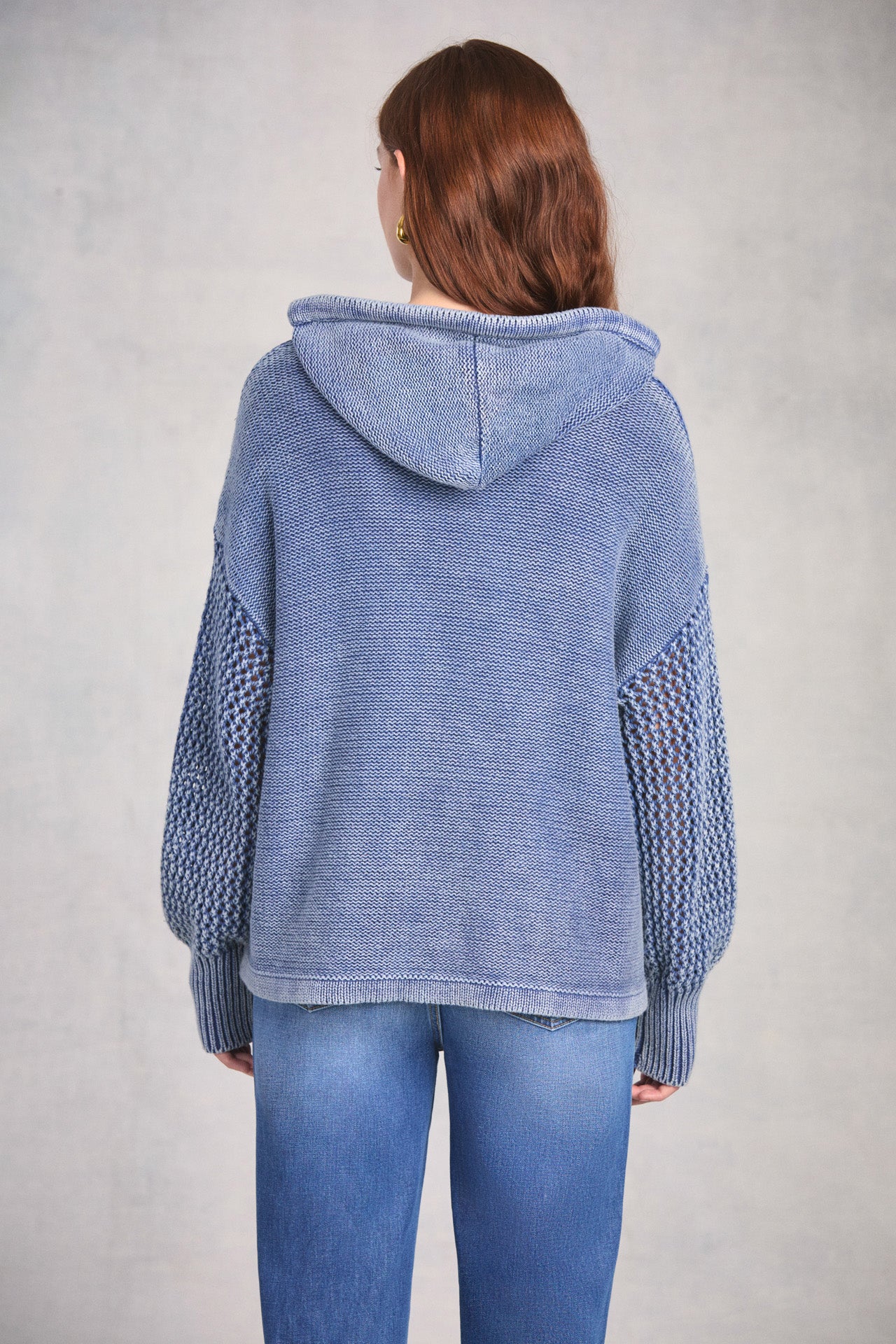 Cadet Blue Long Sleeve Hoodie
