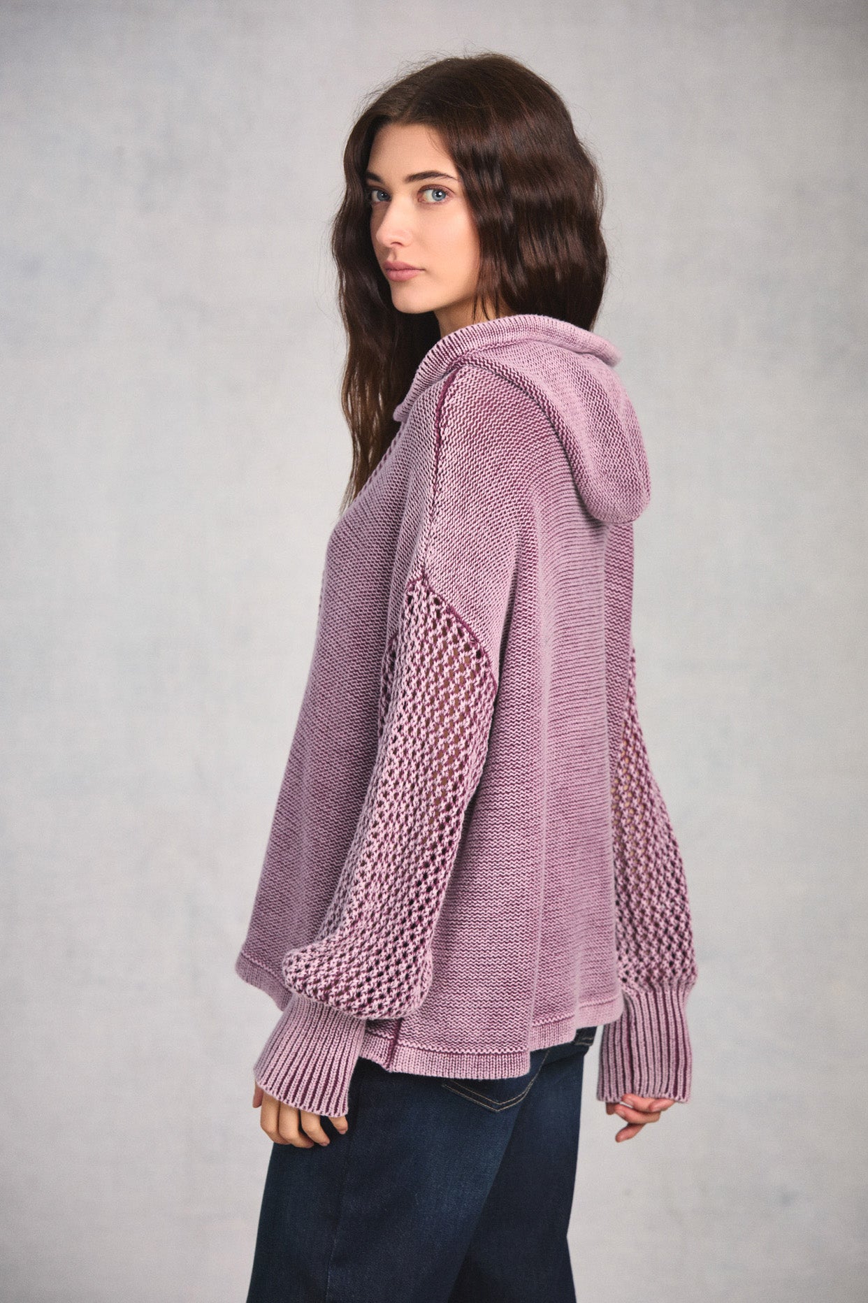 Dusty Rose Long Sleeve Hoodie