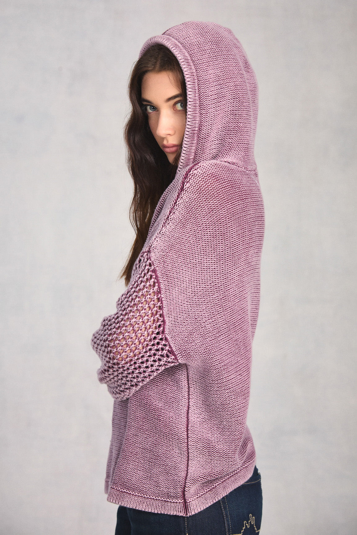 Dusty Rose Long Sleeve Hoodie