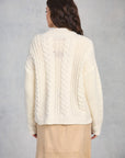 Cloud Long Sleeve Cable Knit Sweater