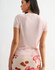 Pink Short Sleeve Sweater