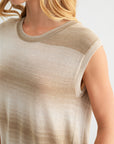 Latte Sleeveless Wrap Back Top