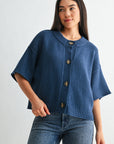 Cadet Blue Broome Crop Cardigan