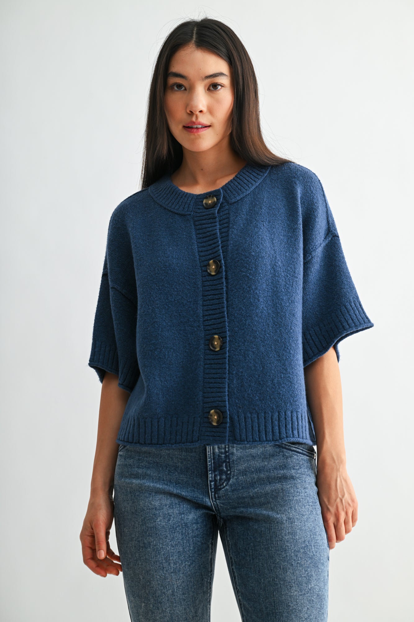 Cadet Blue Broome Crop Cardigan