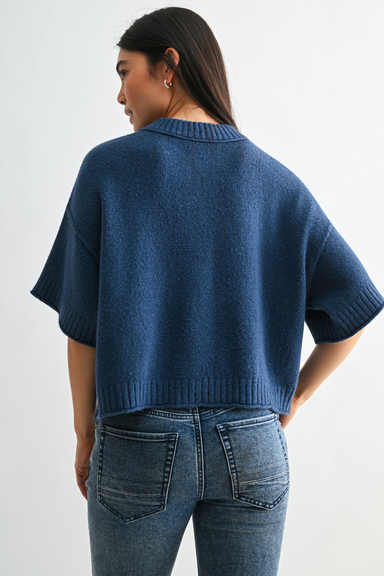 Cadet Blue Broome Crop Cardigan