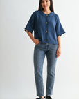 Cadet Blue Broome Crop Cardigan