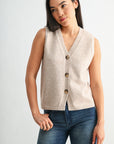 Sleeveless Button Down Vest