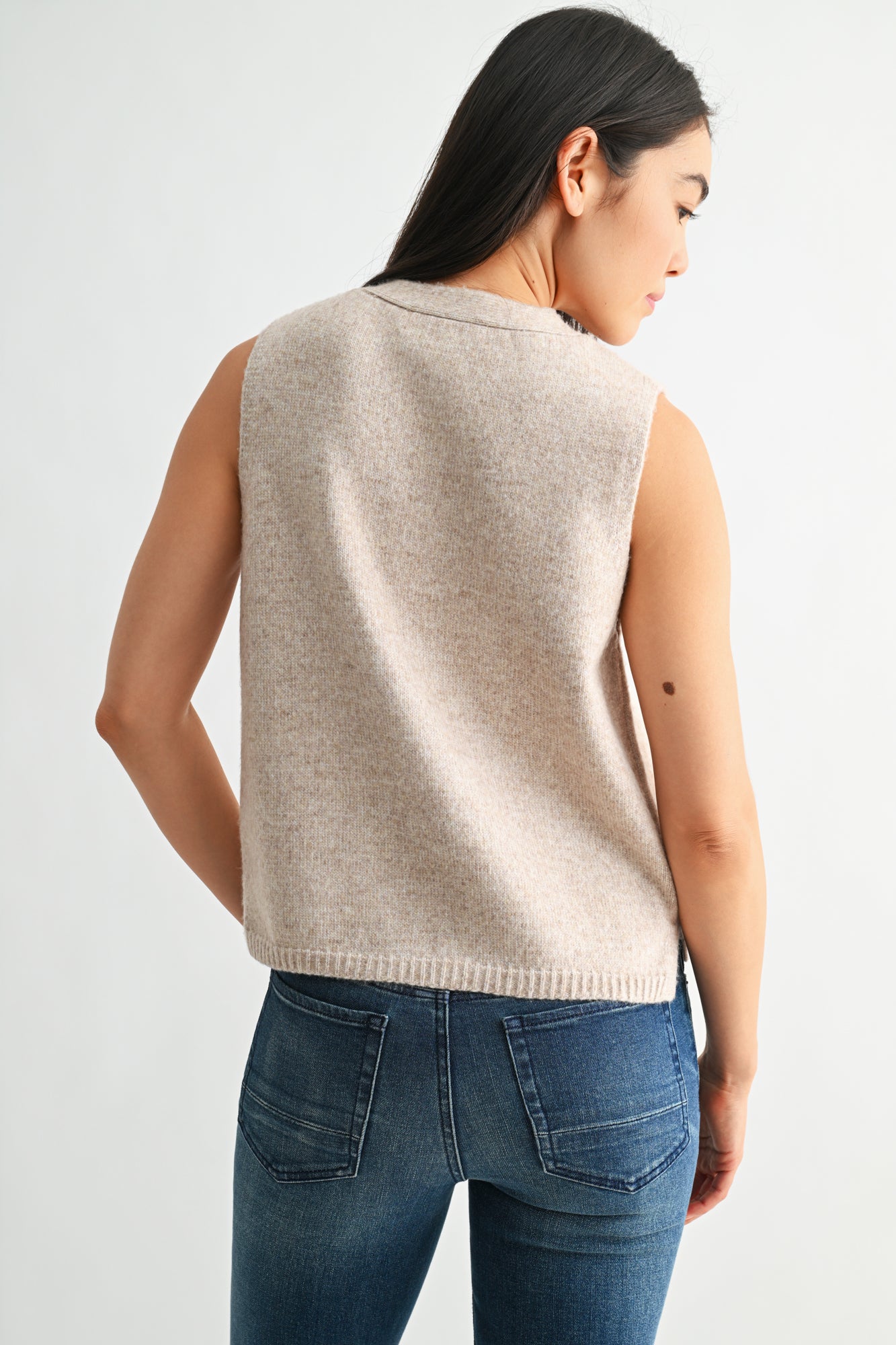Sleeveless Button Down Vest