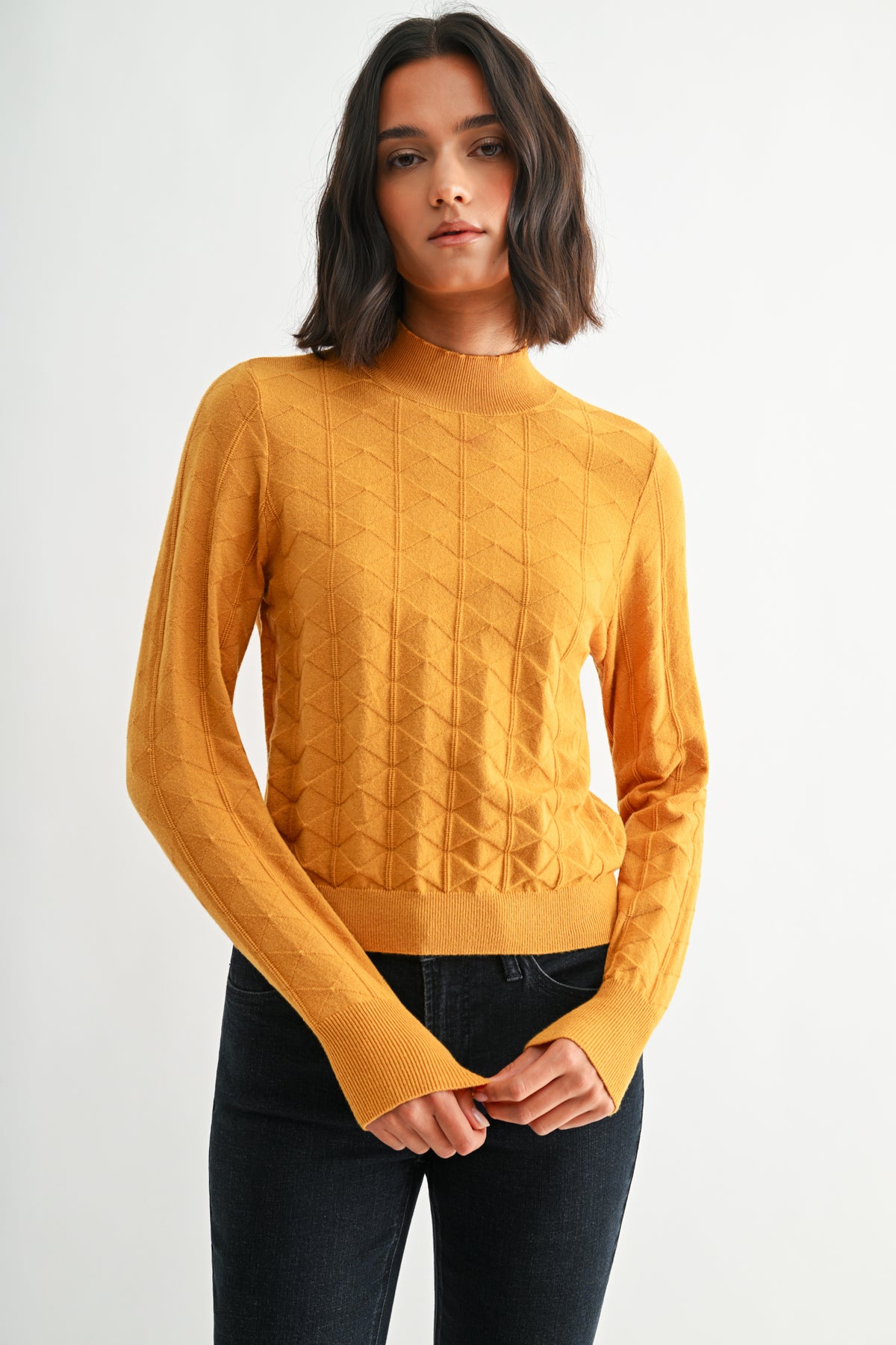 Amber Long Sleeve Mock Neck Sweater