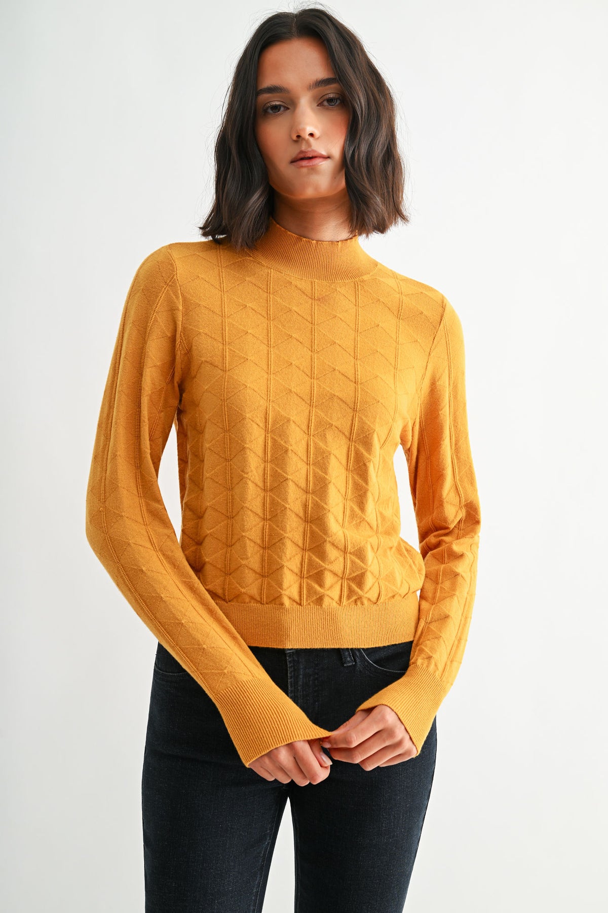 Amber Long Sleeve Mock Neck Sweater