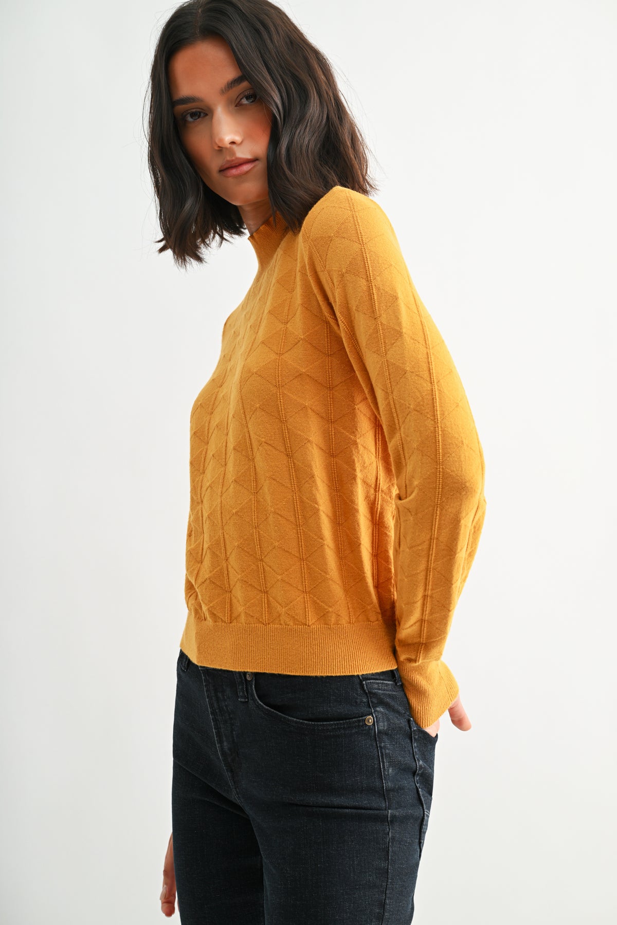 Amber Long Sleeve Mock Neck Sweater