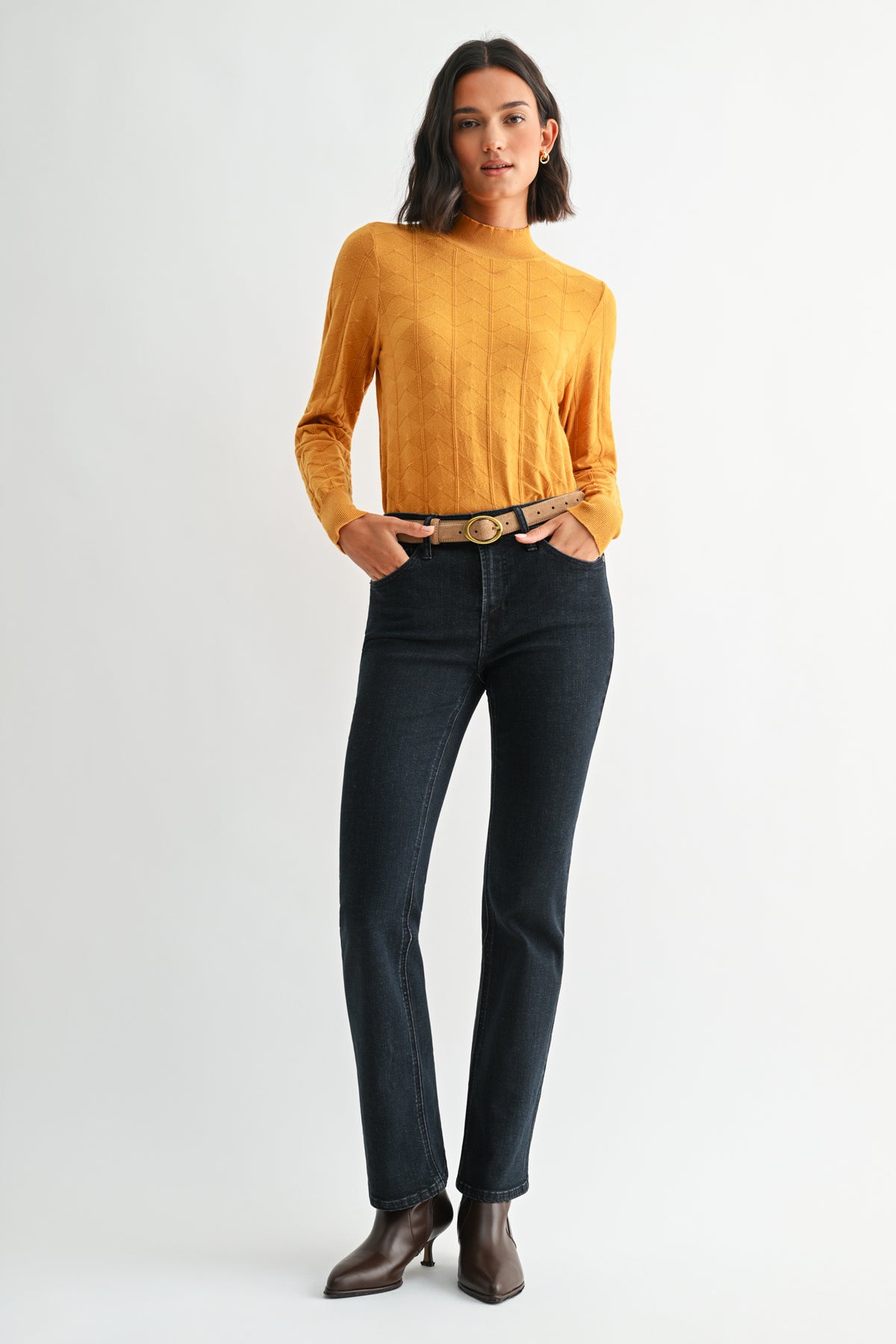 Amber Long Sleeve Mock Neck Sweater