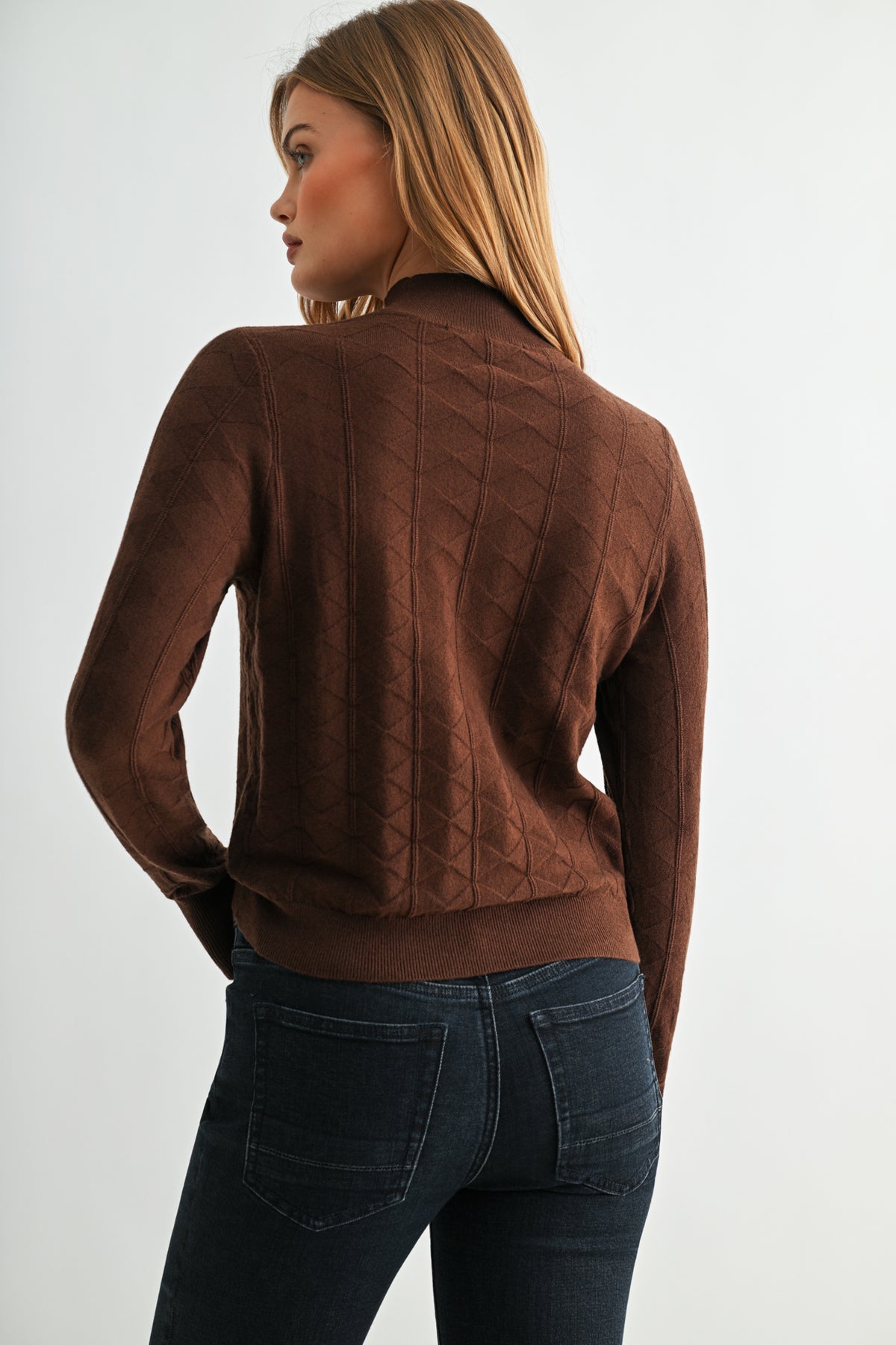 Long Sleeve Mock Neck Sweater