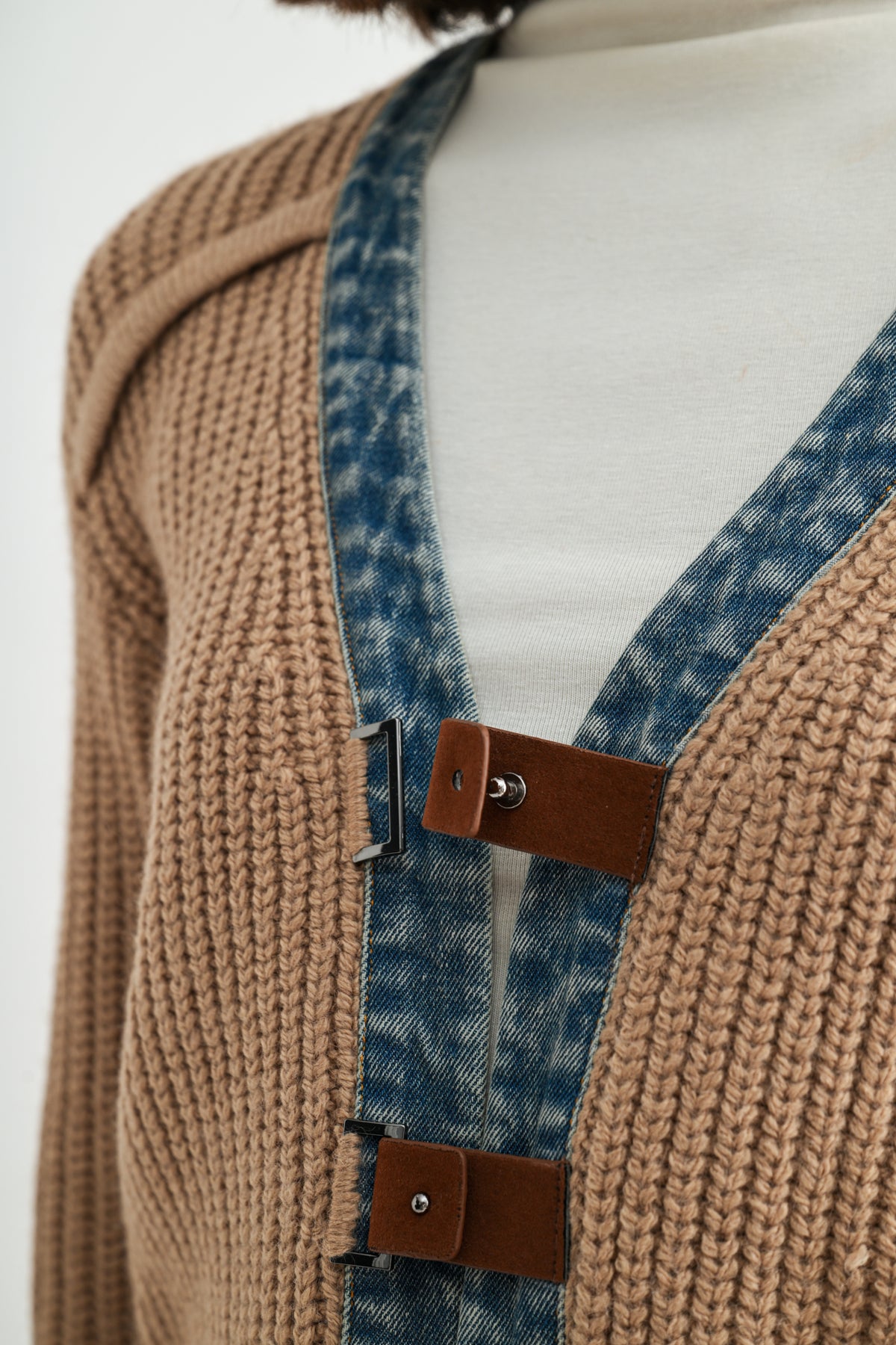 Tan Long Sleeve Cropped Cardigan