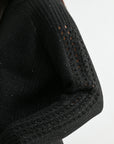 Black Sleeve Mock Neck Sweater